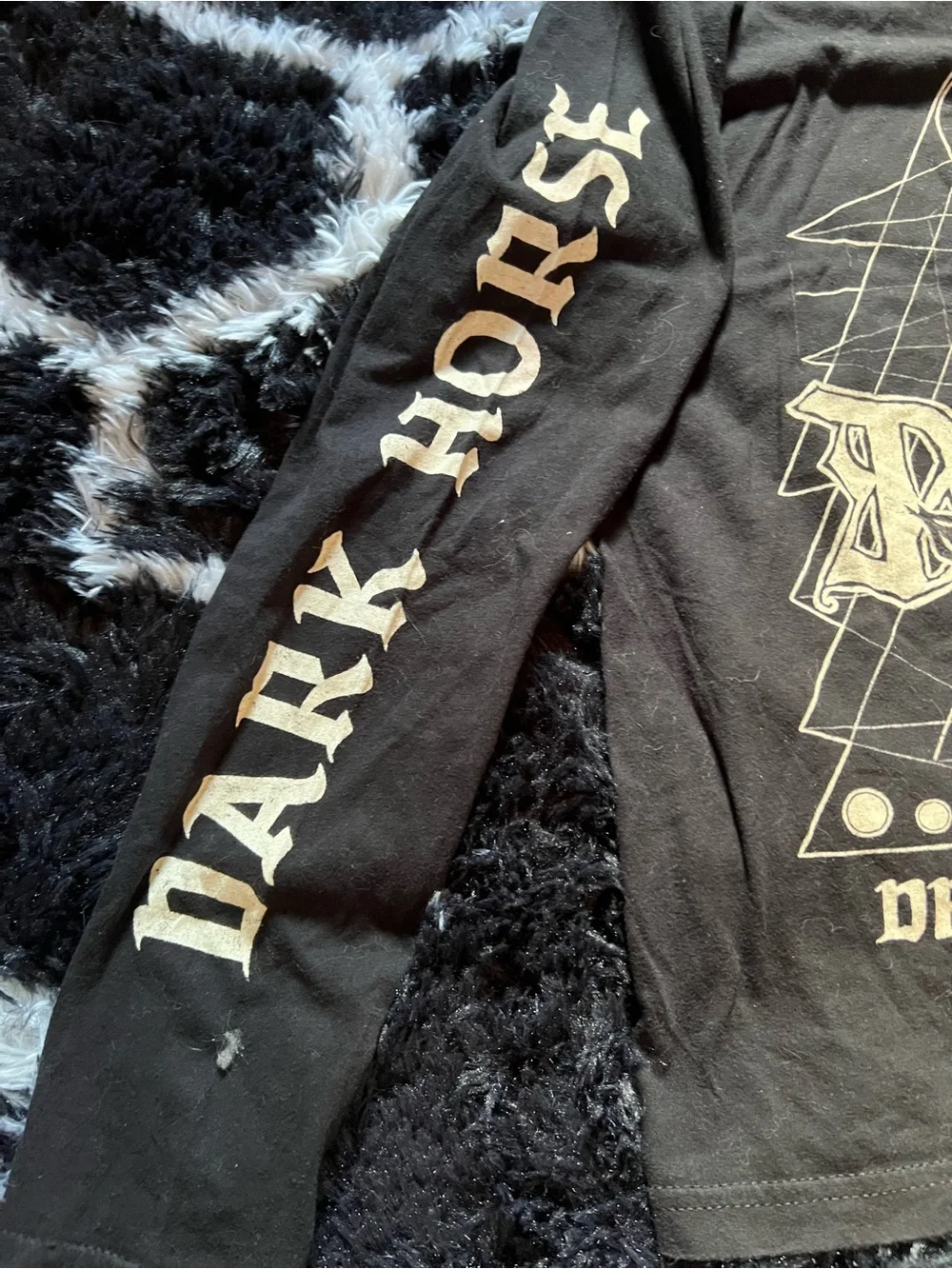 Black Long-Sleeve Graphic Tee